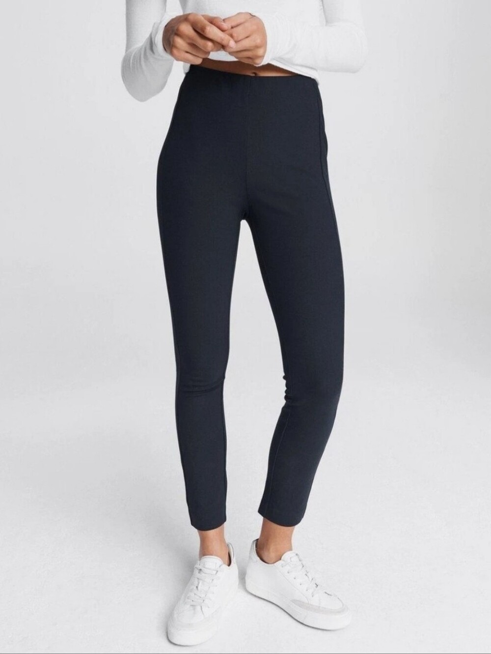 Rag & Bone tailored slim fit ankle pants in a deep navy hue